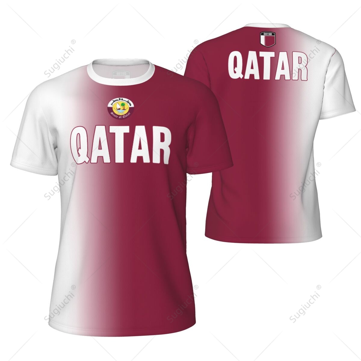 3D Printing Qatar - Koszulka sportowa z siateczki z flagą