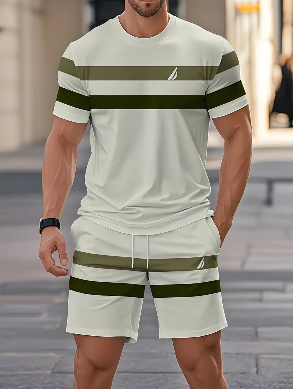 3D Printing Custom - Męskie letnie komplety: zabawny T-shirt z